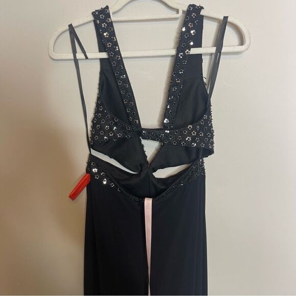 Mac Duggal Black Sequin Sleeveless Formal Evening Gown Special Occasion Dress - Picture 8 of 14